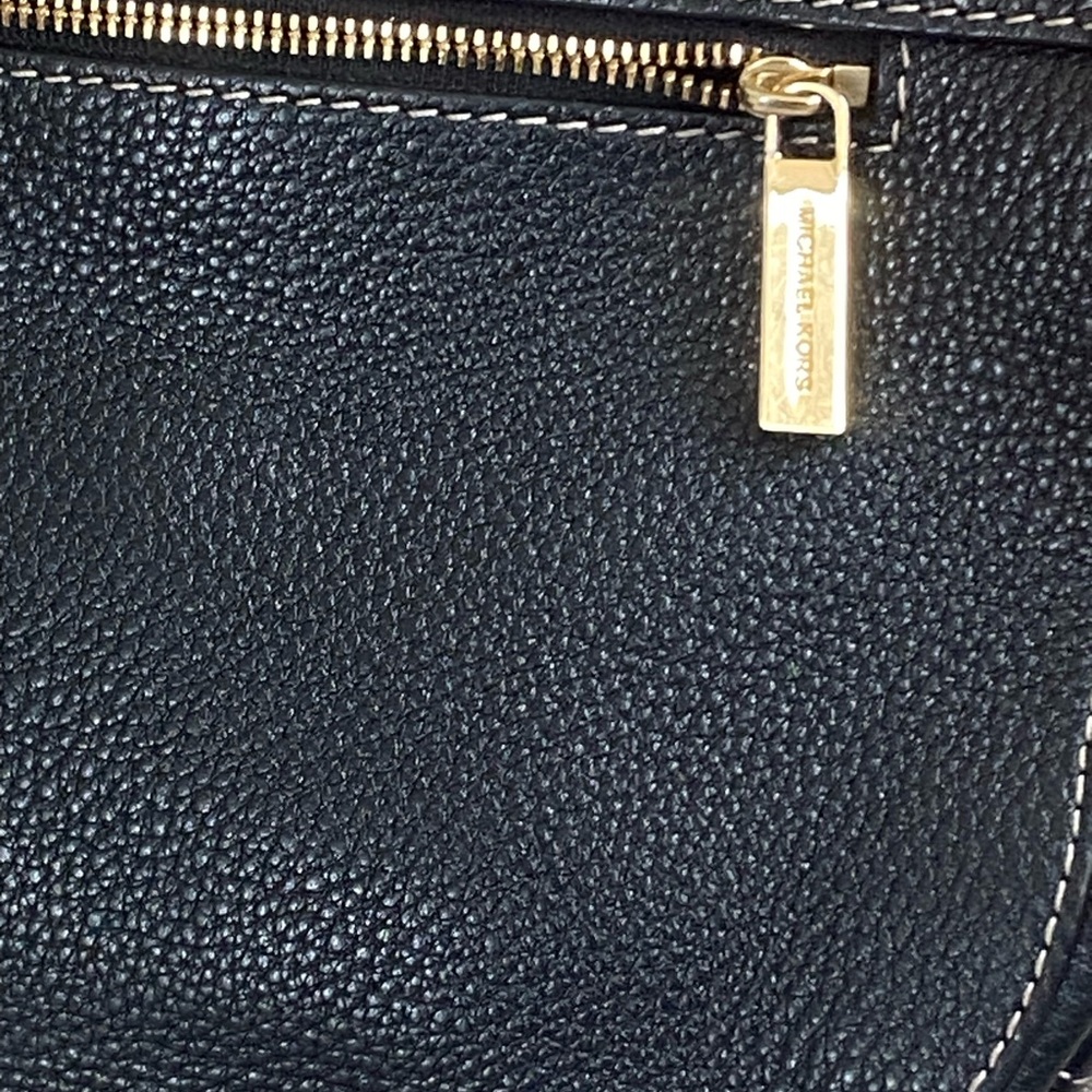 Michael Kors Black Crossbody Bag with Gold Accents